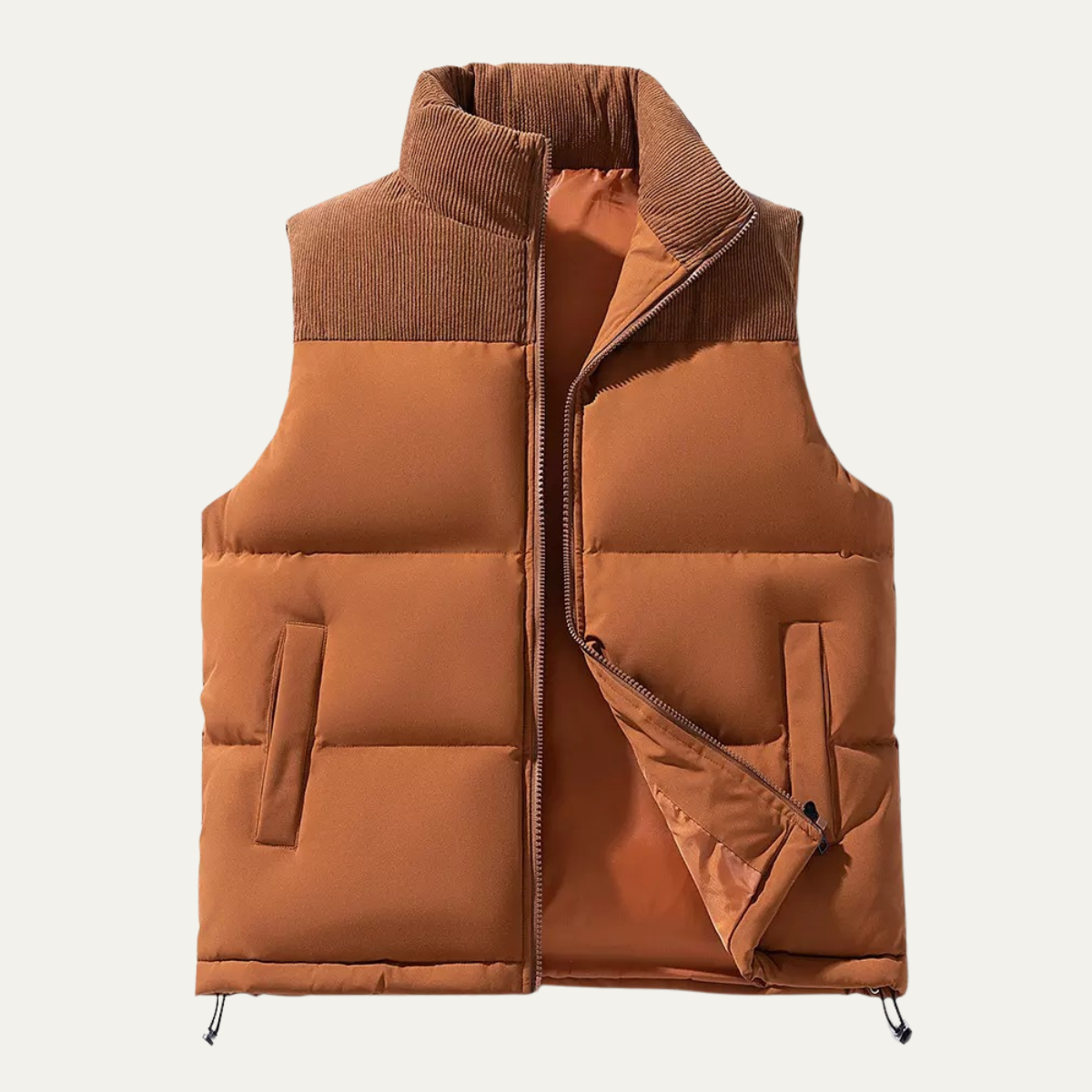 Axel | Men's Quilted Puffer Vest Black Charcoal