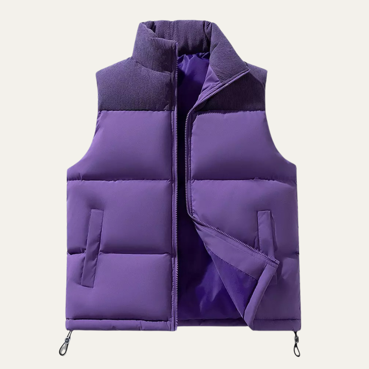 Axel | Men's Quilted Puffer Vest Black Charcoal