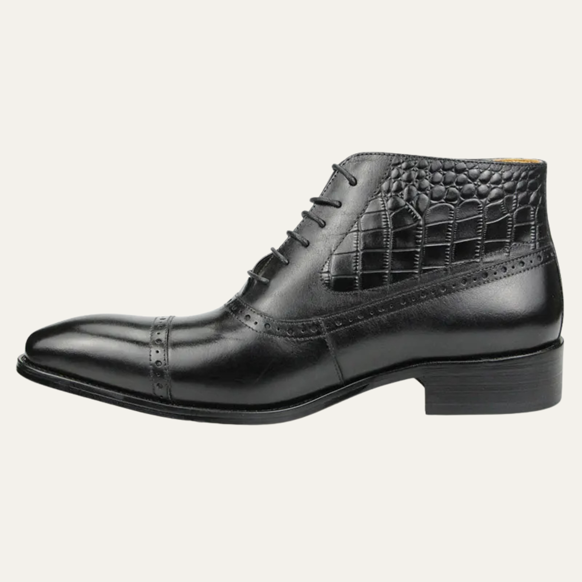 Ivo | Men's Leather Ankle Boot Brown Lace Up Brogue