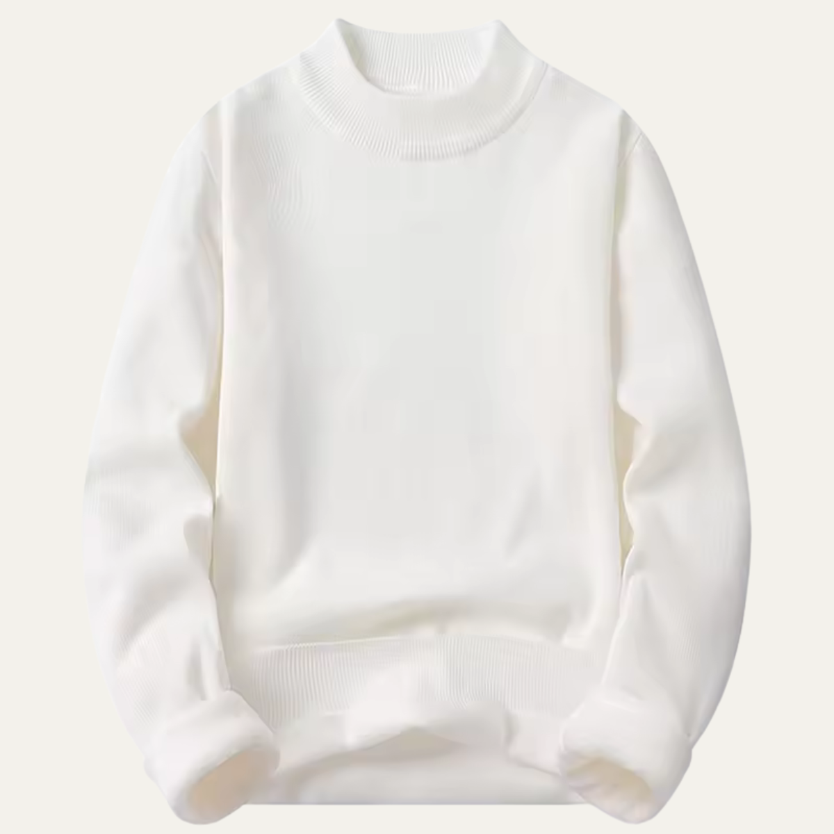 Voss | Men's Crew Neck Sweatshirt Brown Fleece Lined