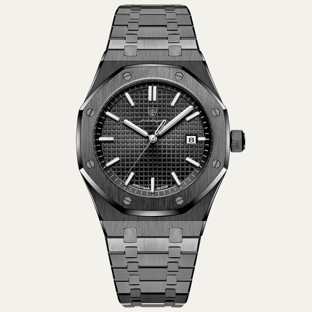 Ezra | Men's Stainless Steel Watch Blue Dial Date Display