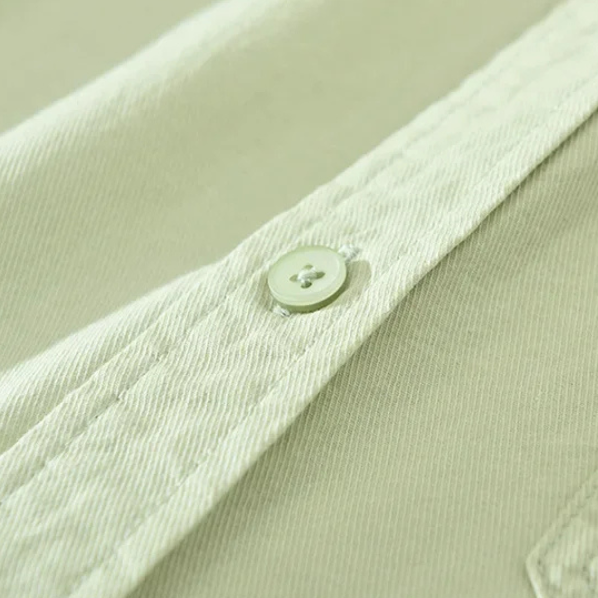 Sage | Men's Short Sleeve Button Up Shirt Light Green