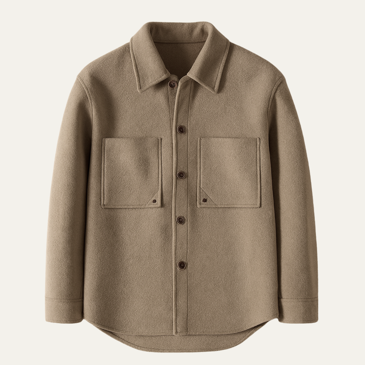 Callum | Men's Wool Casual Blazer Beige Button Front