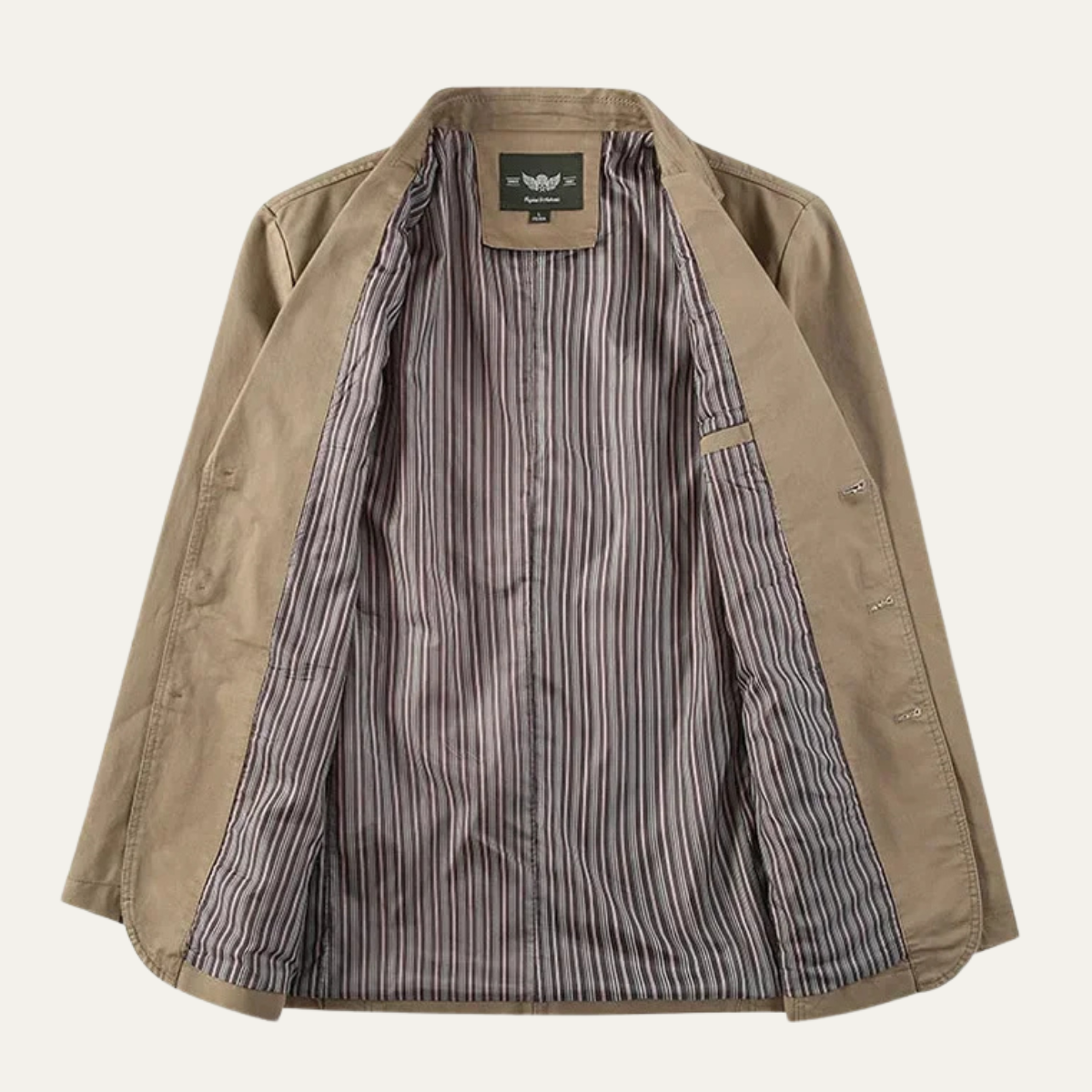 Bram | Men's Casual Lightweight Blazer Beige Cotton