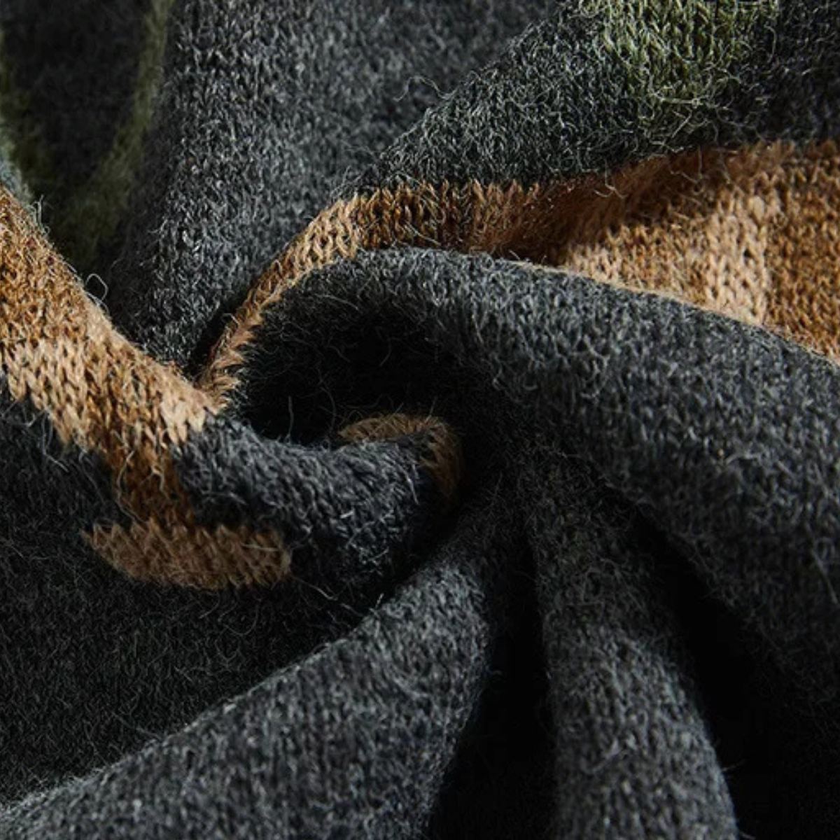 Jasper | Men's Argyle Cardigan Charcoal Gray