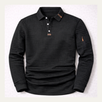 Dama Washington Axel men's quilted polo shirt black long sleeve - view 4