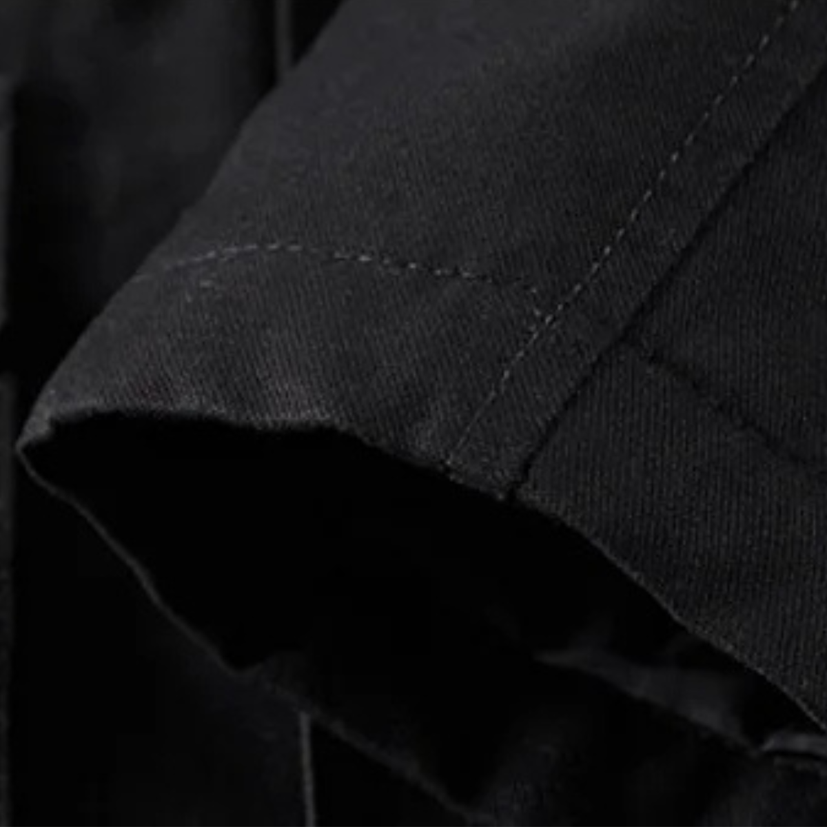 Jude | Men's Military Hooded Parka Black Sherpa Lined
