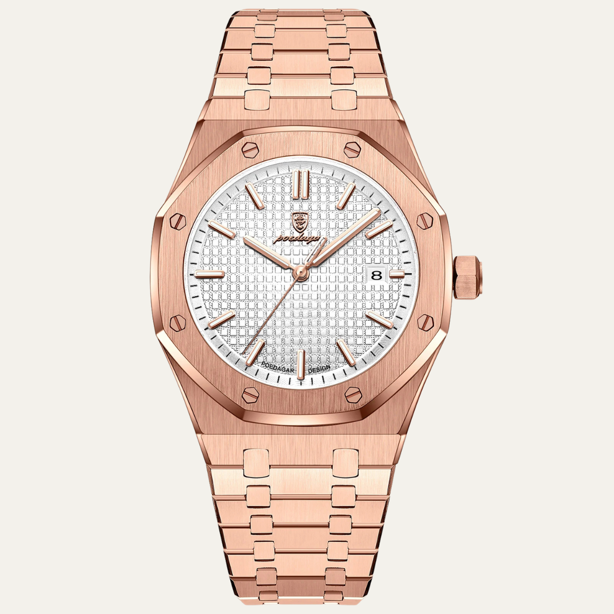 Ezra | Men's Stainless Steel Watch Blue Dial Date Display