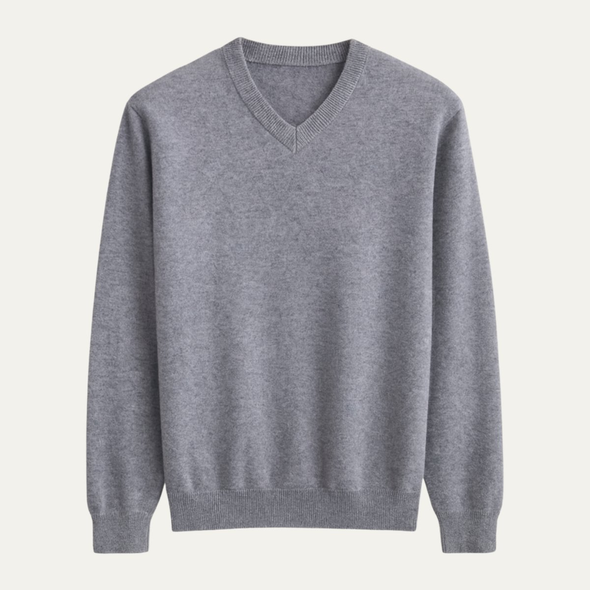 Hugo | Men's V Neck Sweater Gray Crew Neck Knit