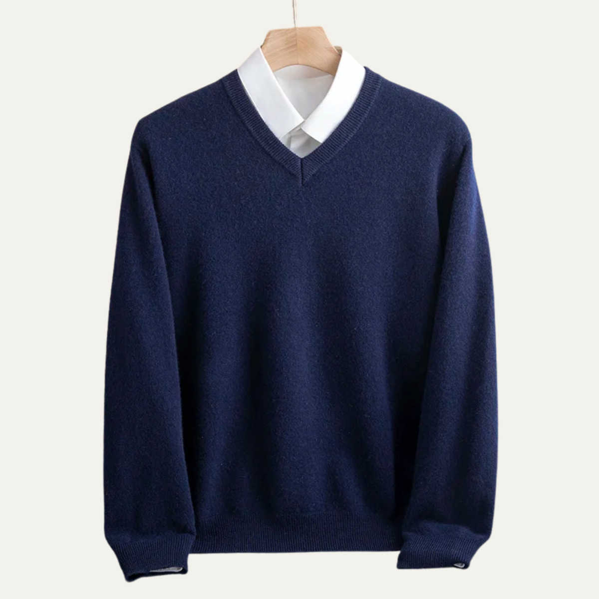 Hugo | Men's V Neck Sweater Gray Crew Neck Knit