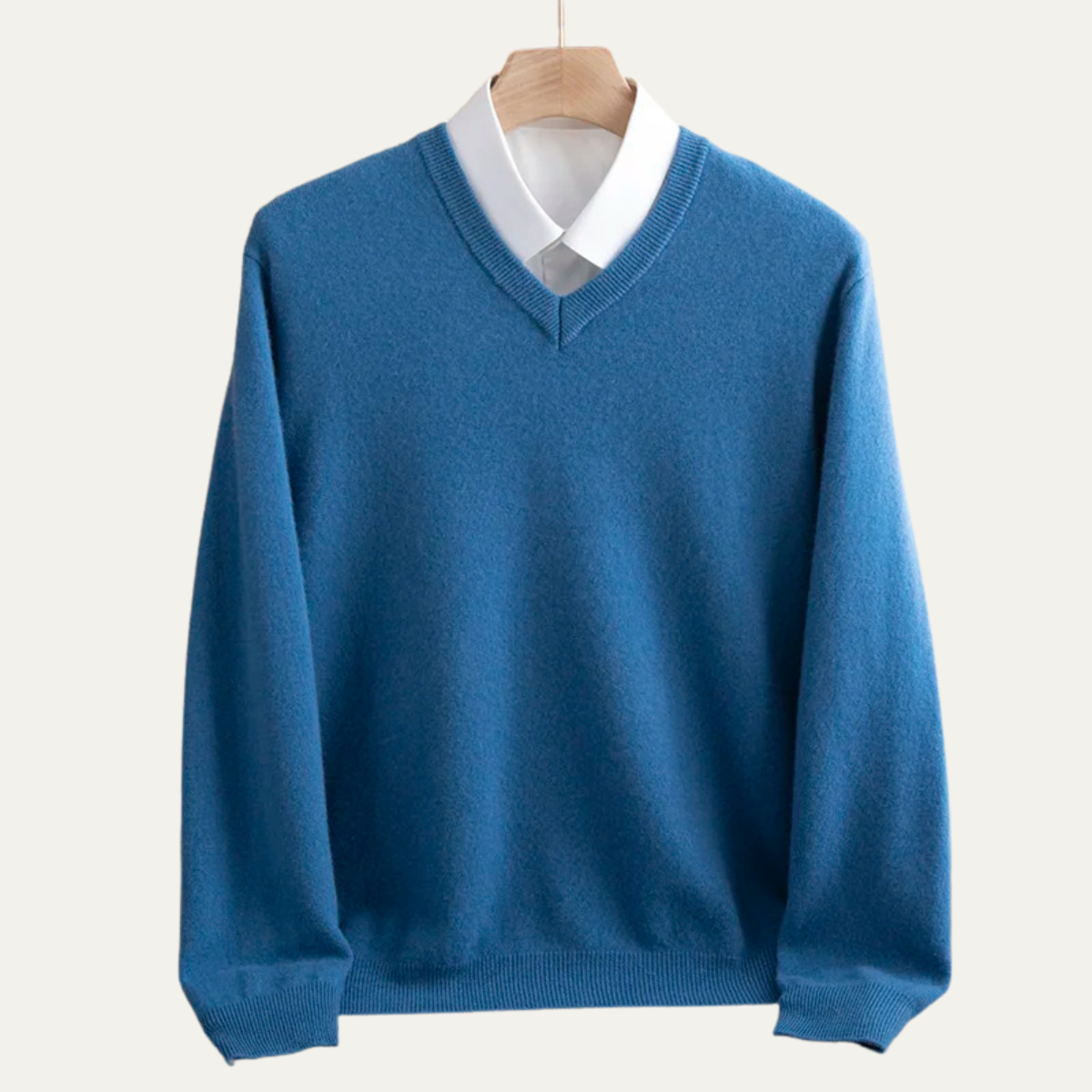 Hugo | Men's V Neck Sweater Gray Crew Neck Knit
