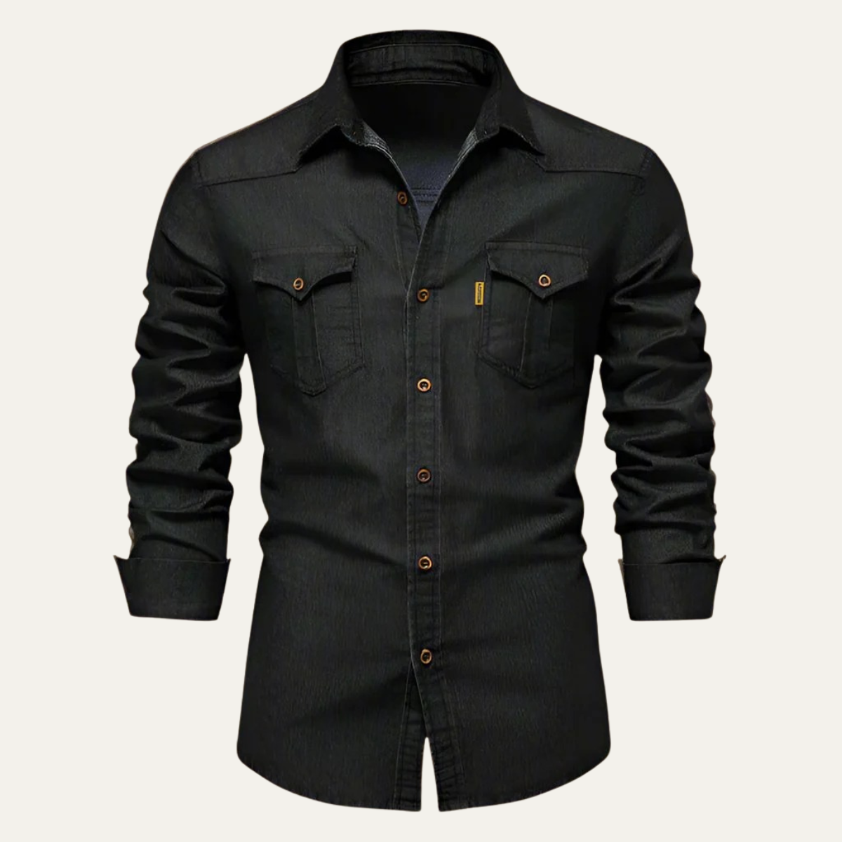 Bram | Men's Denim Shirt Light Blue Long Sleeve Button Up