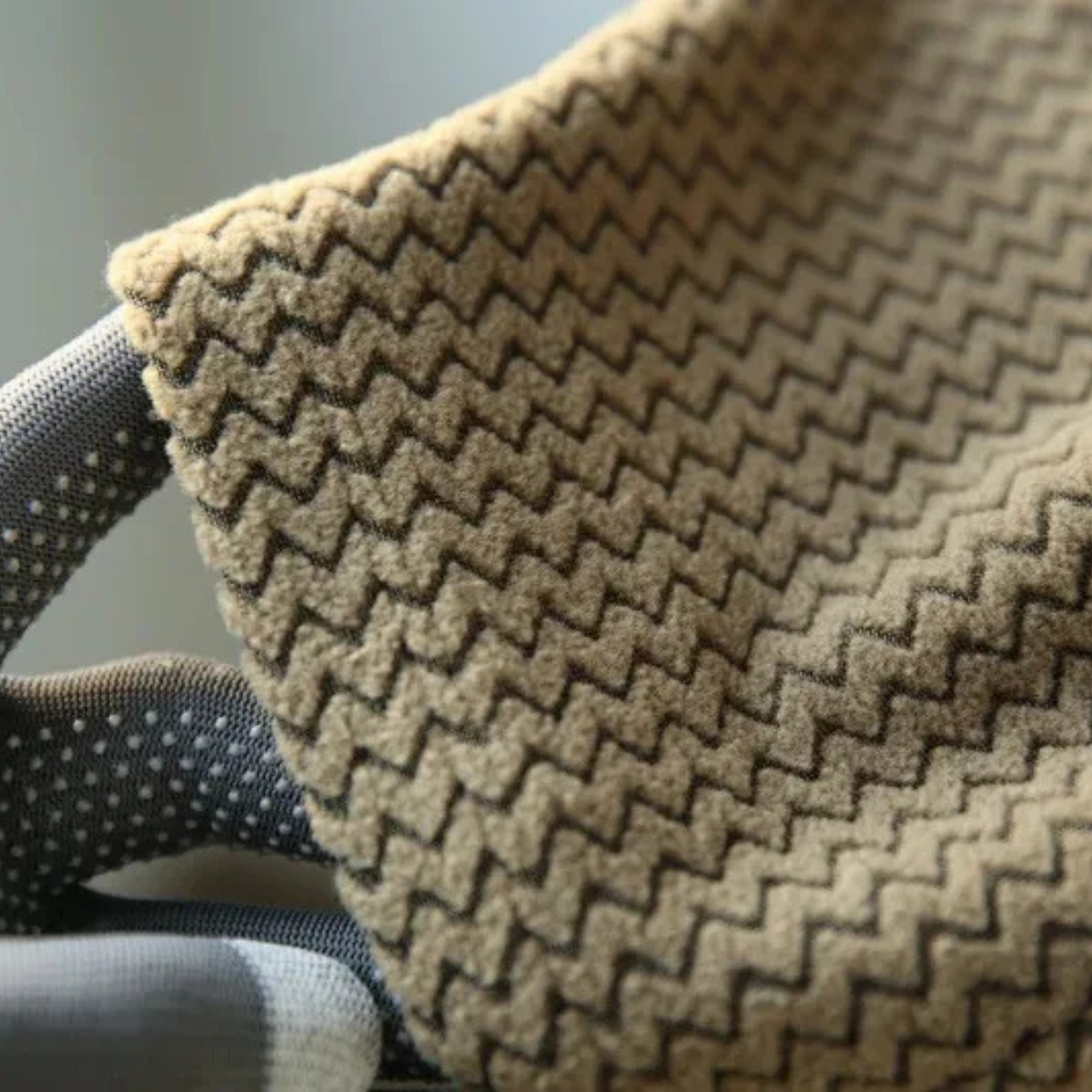 Jasper | Men's Quarter Zip Sweater Taupe Waffle Knit