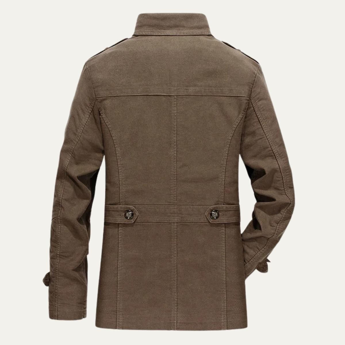 Hugo | Men's Wool Coat Khaki Button Front Collared