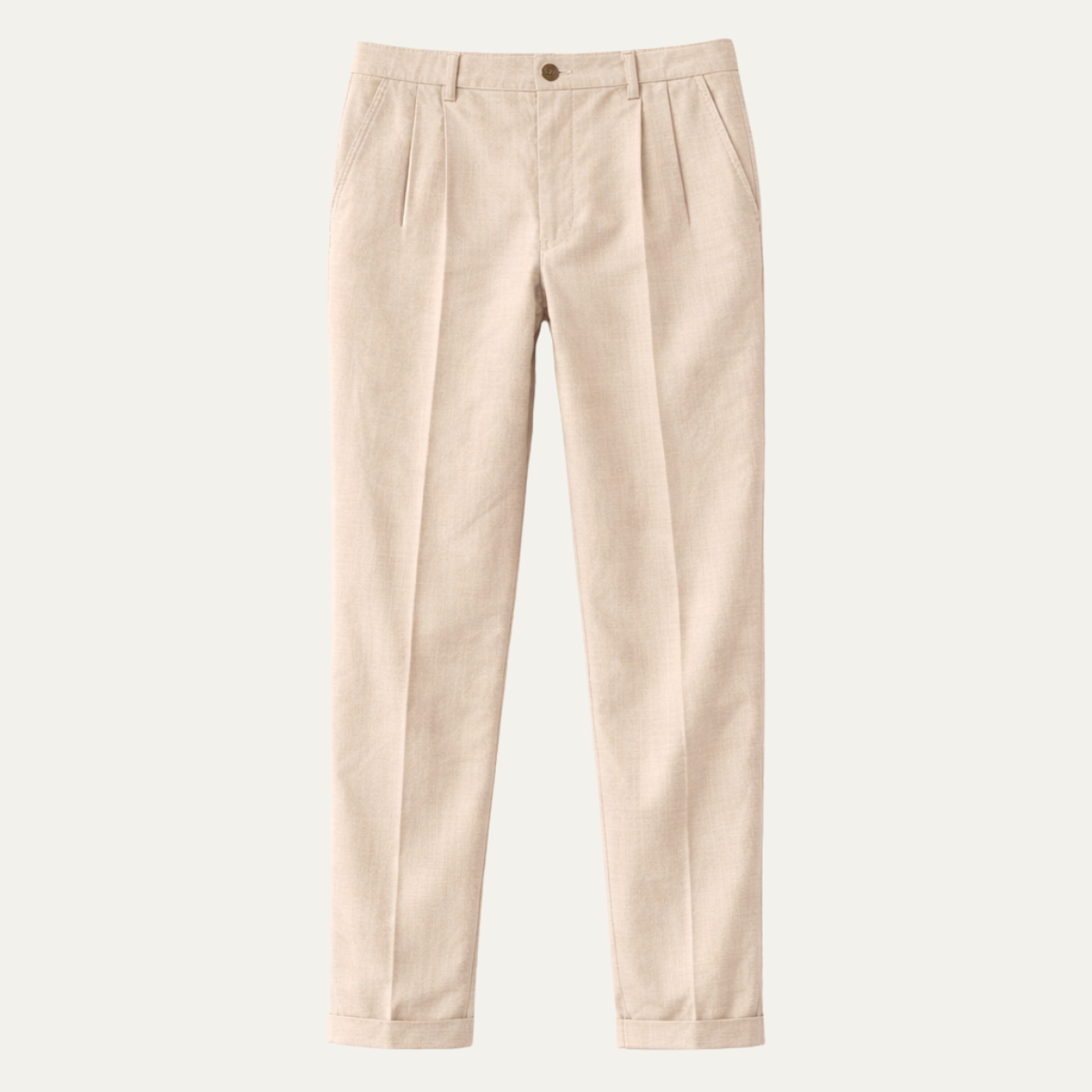Jude | Men's Linen Pants Cream Slim Fit