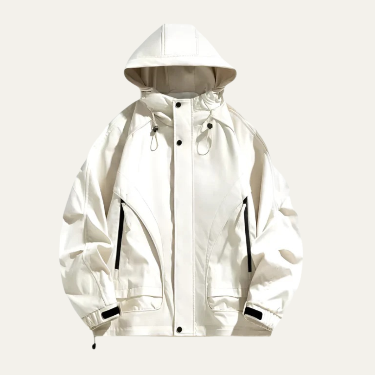 Axel | Men's Oversized Puffer Jacket Black Hooded Windbreaker