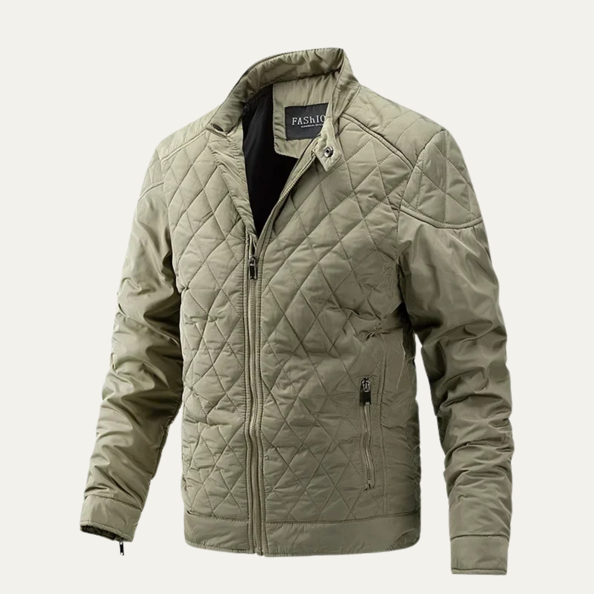 Arlo | Men's Quilted Puffer Jacket Olive Green