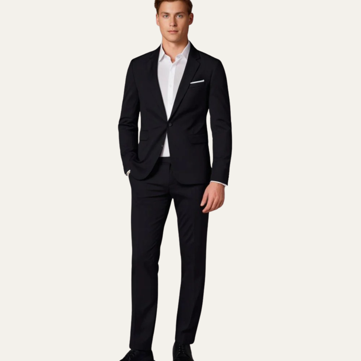 Bram | Men's Suit Gray Tailored Two Piece Blazer Pants
