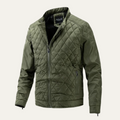 Dama Washington Arlo men's quilted puffer jacket olive green - front view