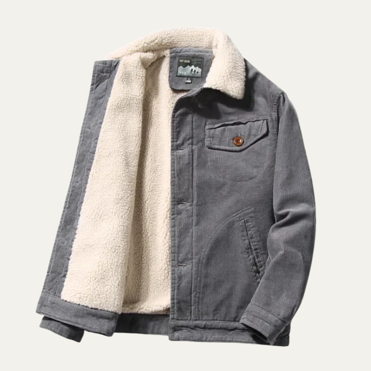 Hugo | Men's Sherpa Lined Corduroy Jacket Tan