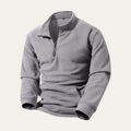 Dama Washington Beau men's quarter zip fleece pullover gray - front view