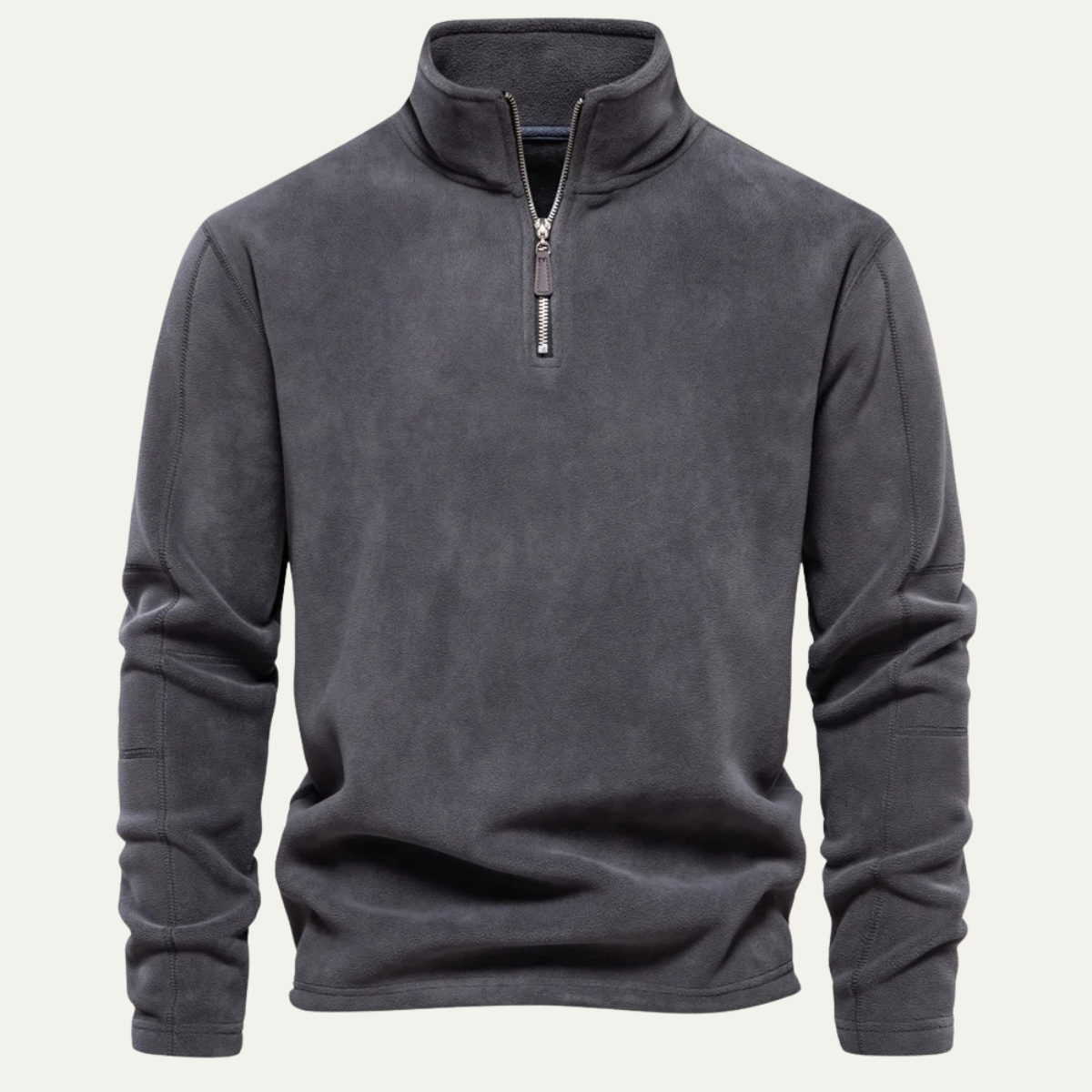 Axel | Men's Quarter Zip Sweater Charcoal Gray