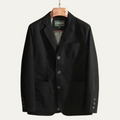 Dama Washington Arlo men's casual blazer black button front - front view
