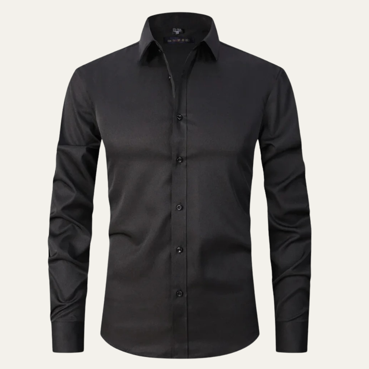 Axel | Men's Dress Shirt Black Long Sleeve Button Up