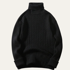 Dama Washington Nash men's cable knit turtleneck sweater cream - view 2