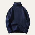 Dama Washington Nash men's cable knit turtleneck sweater cream - view 4