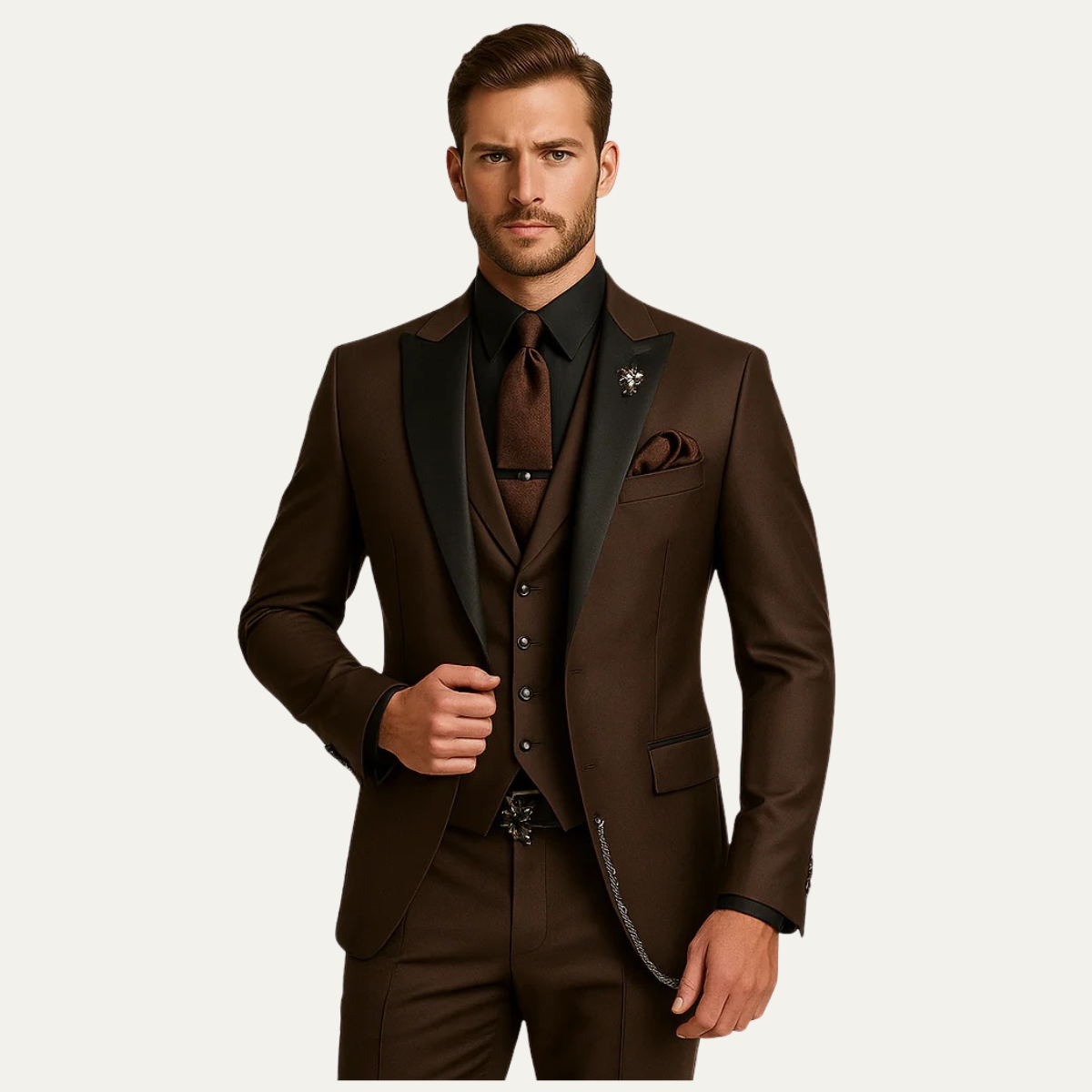 Callum | Men's Navy Three Piece Suit Formal Blazer Vest Pants