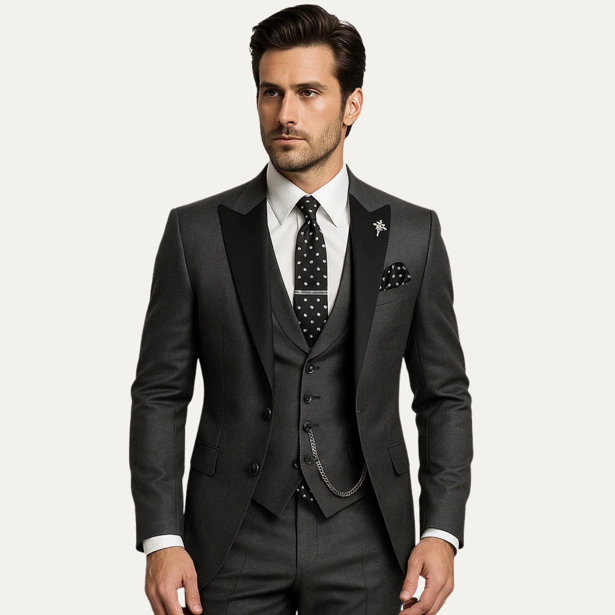 Callum | Men's Navy Three Piece Suit Formal Blazer Vest Pants