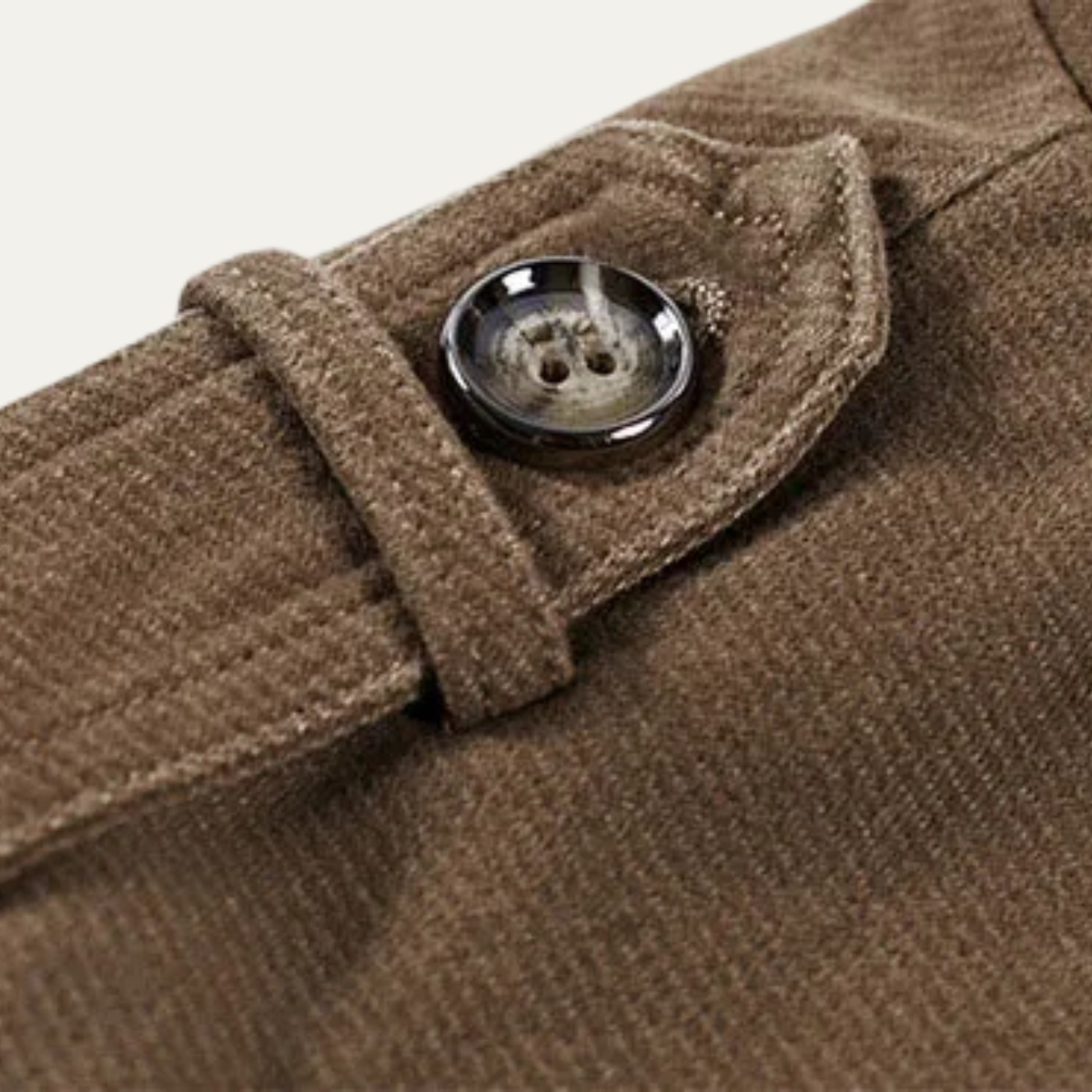 Hugo | Men's Wool Coat Khaki Button Front Collared