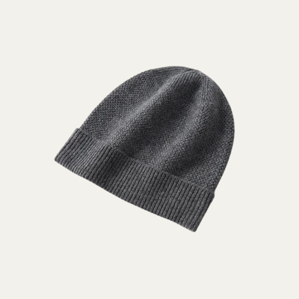 Axel | Men's Warm Ribbed Knit Beanie Cream