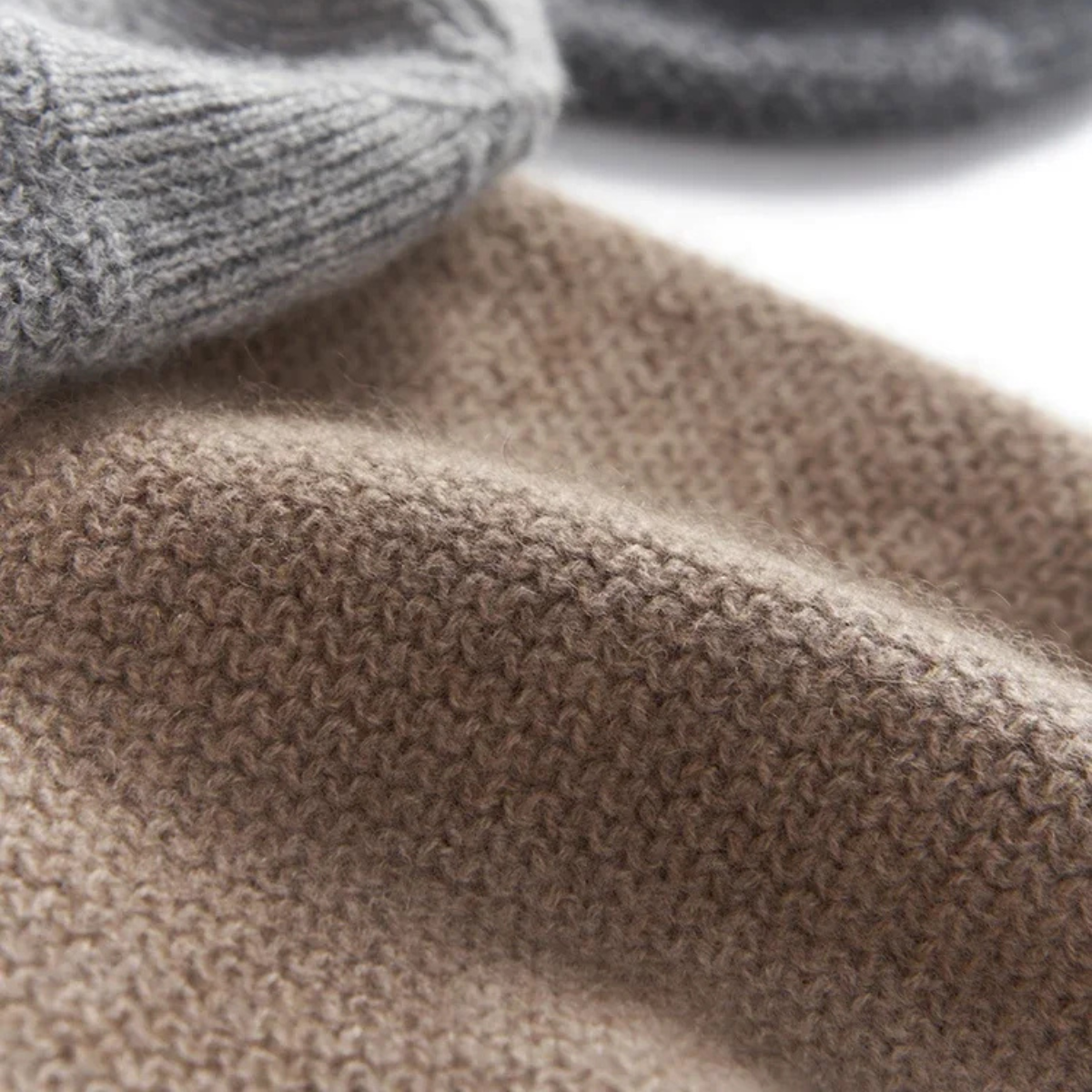 Axel | Men's Warm Ribbed Knit Beanie Cream