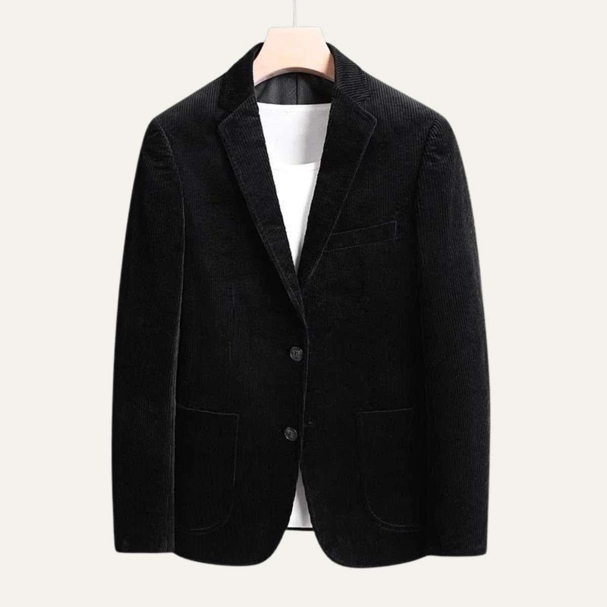 Beau | Men's Casual Corduroy Blazer Brown Single Breasted
