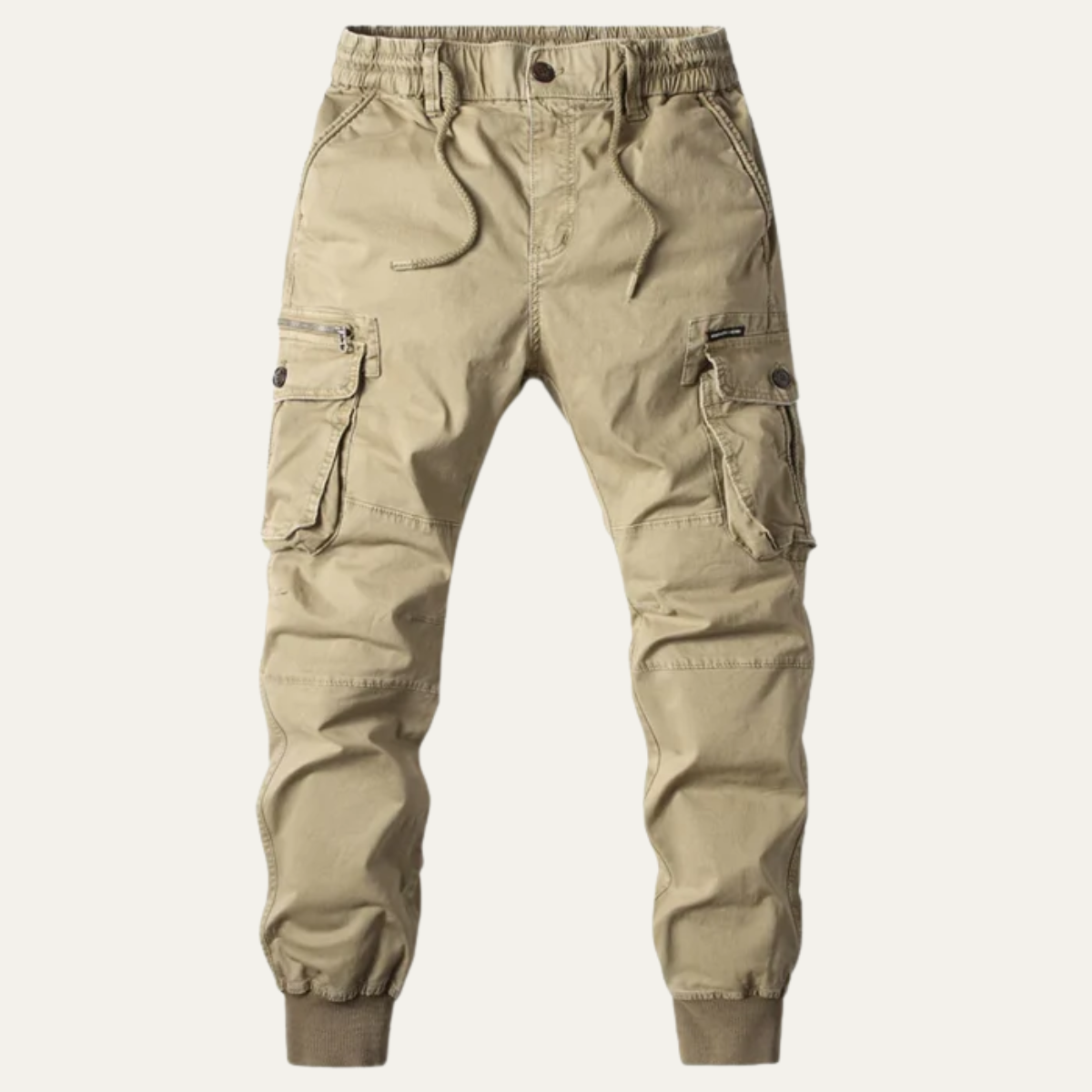 Wyatt | Men's Cargo Pants Khaki Tapered Jogger