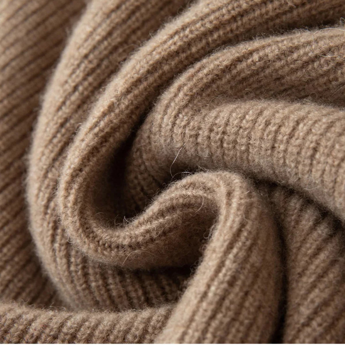Liv | Men's Ribbed Quarter Zip Sweater Cream Collared