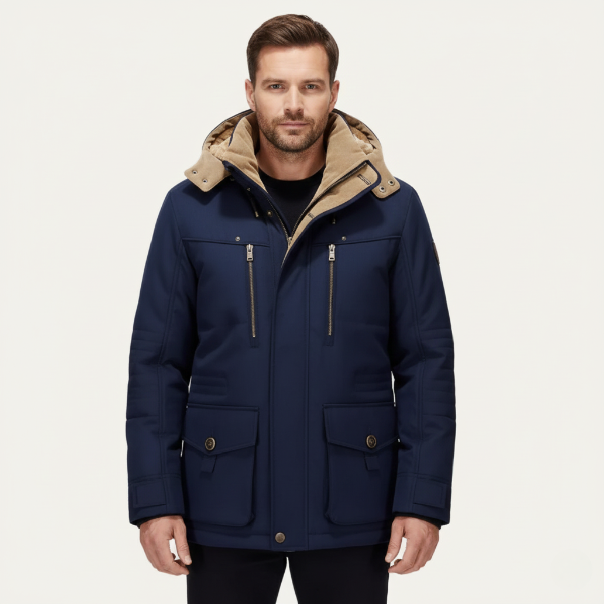 Arden | Men's Utility Jacket Olive Green Sherpa Lined