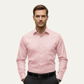 Dama Washington Luca men's pink dress shirt slim fit long sleeve - front view