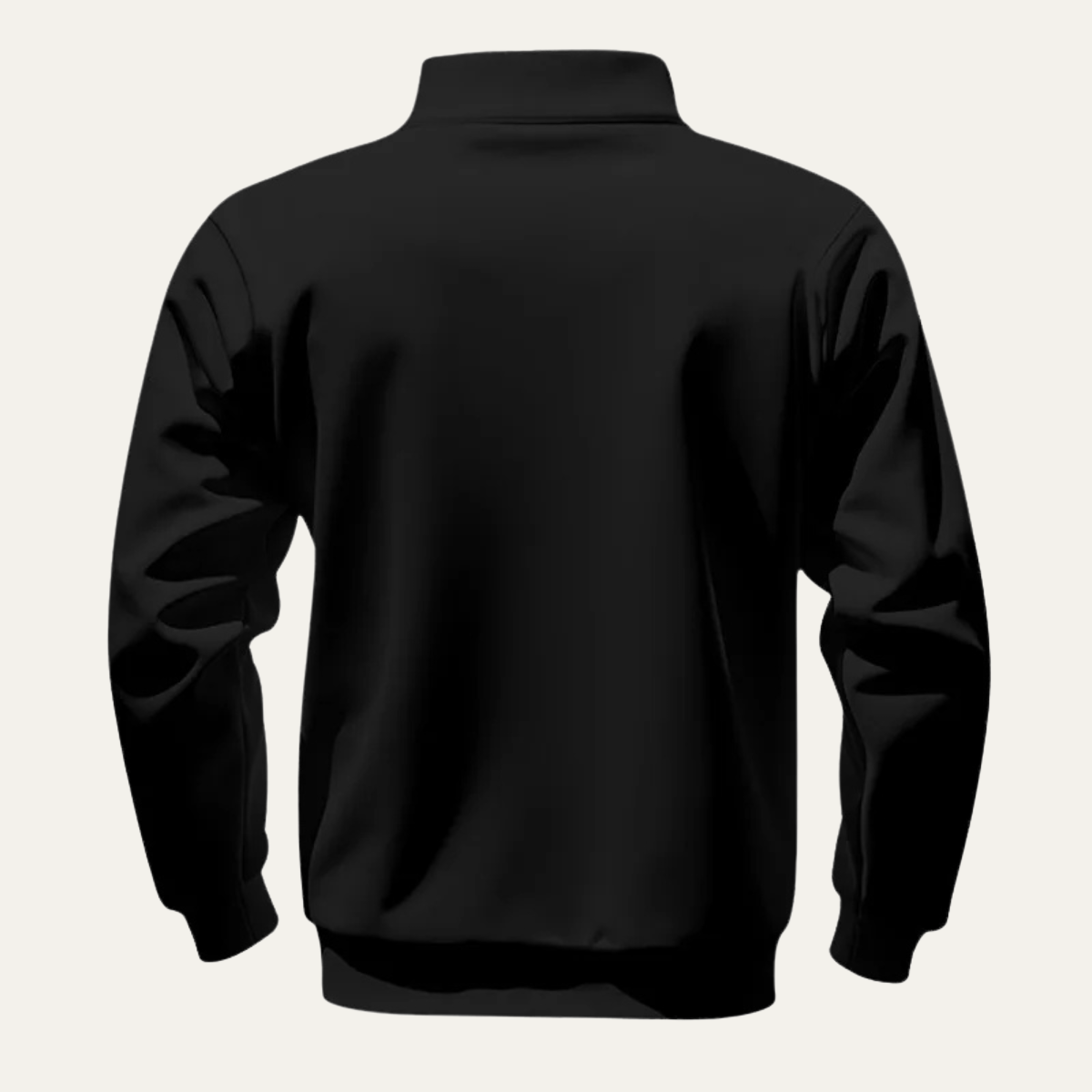 Axel | Men's Quarter Zip Sweater Black Fleece
