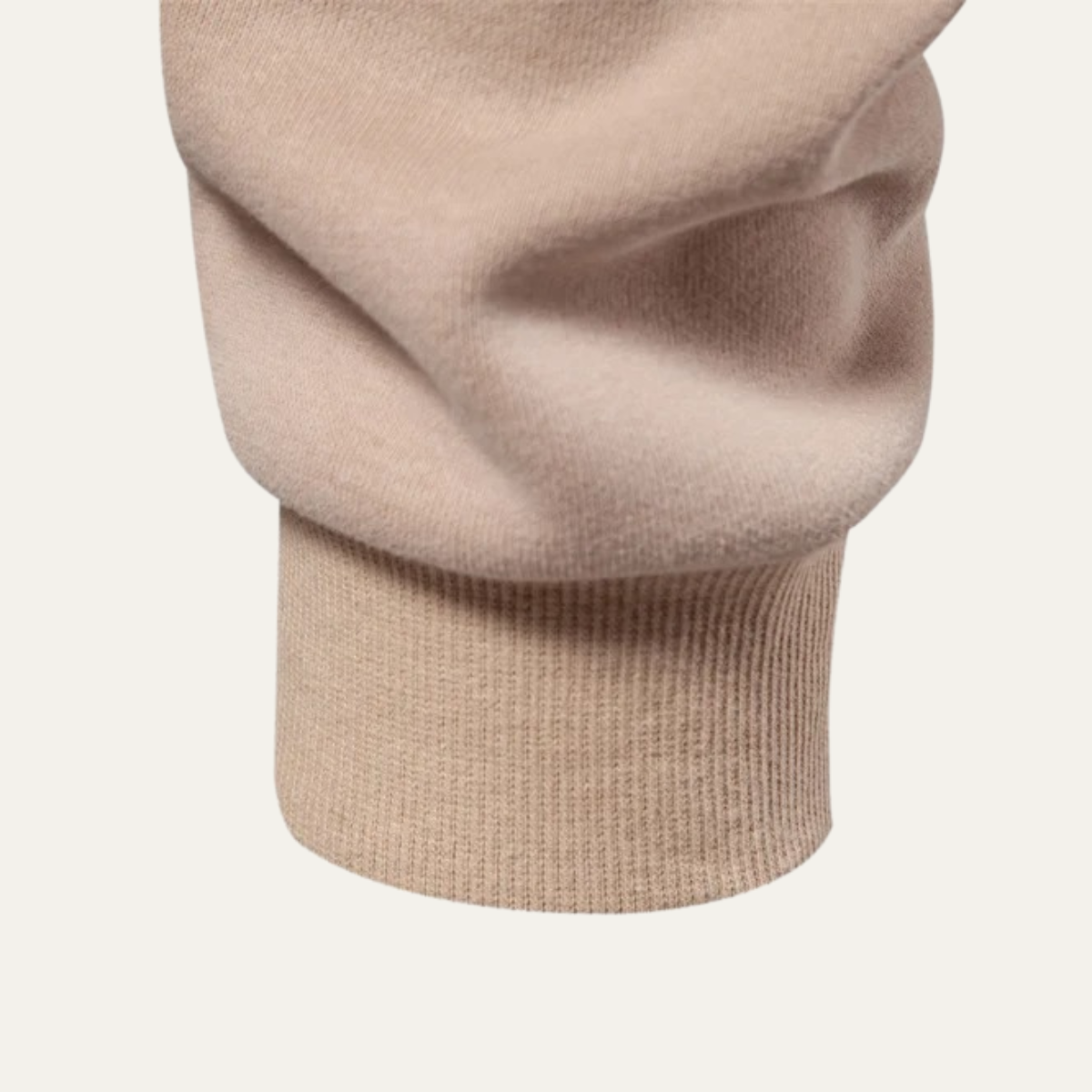 Arlo | Men's Casual Crew Neck Sweatshirt Cream Chest Pocket