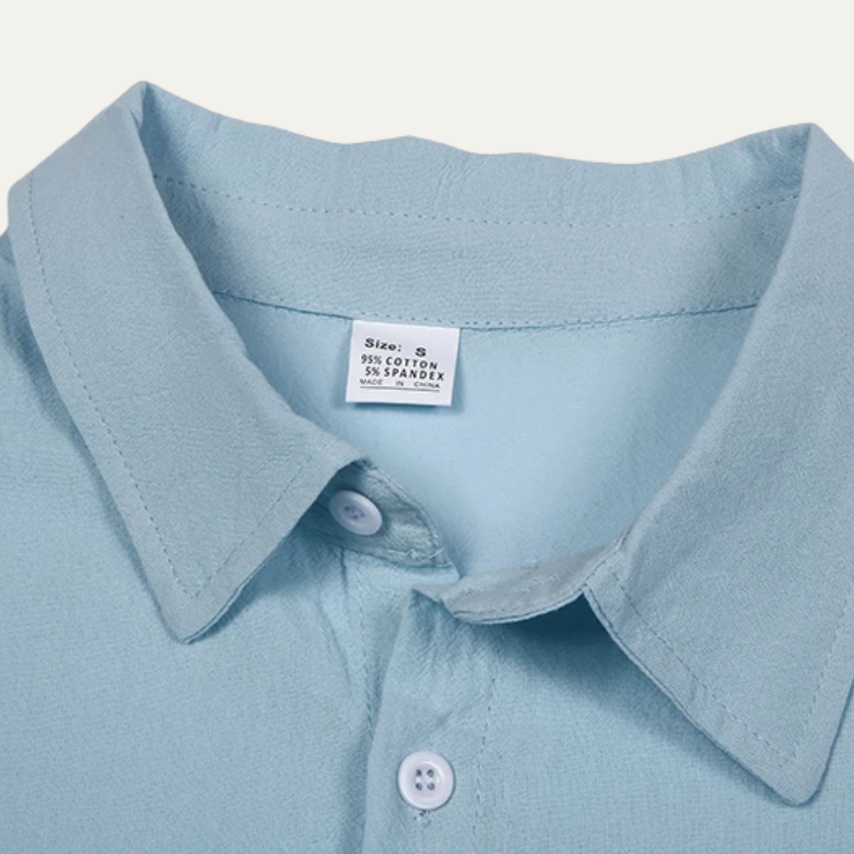 Callum | Men's Linen Cotton Button Up Shirt Light Blue