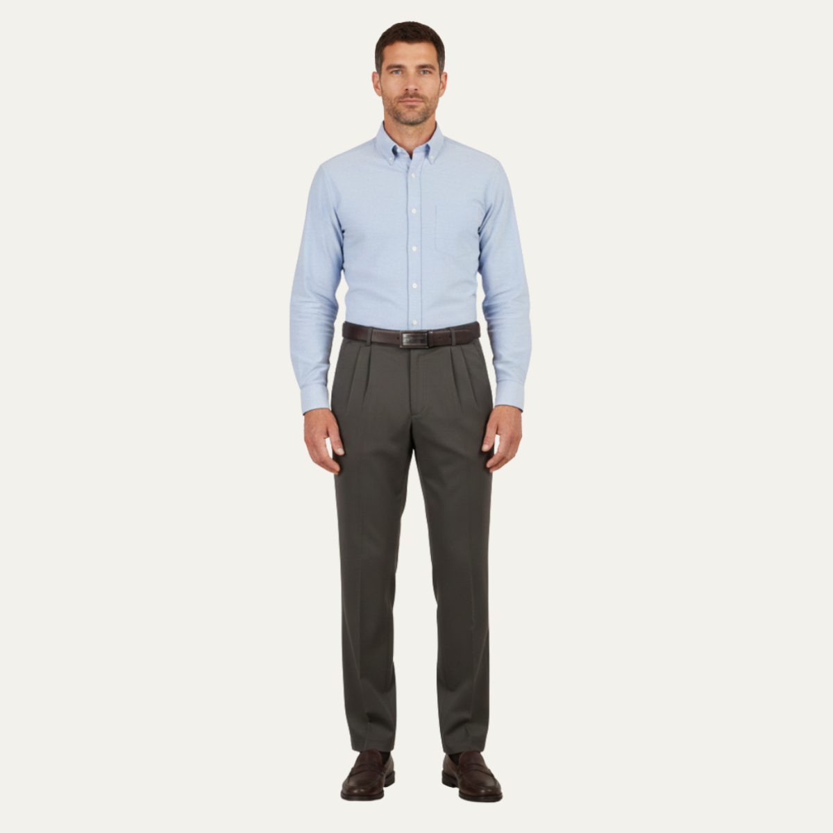 Lars | Men's Tailored Dress Pants Gray Straight Leg