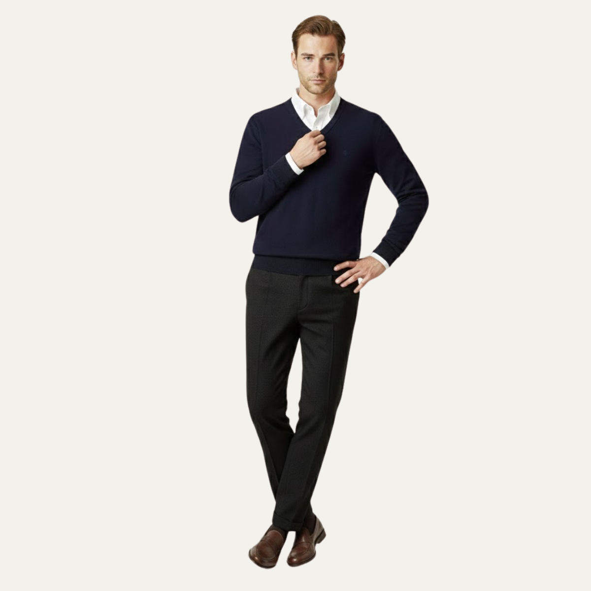 Axel | Men's Tailored Dress Pants Beige