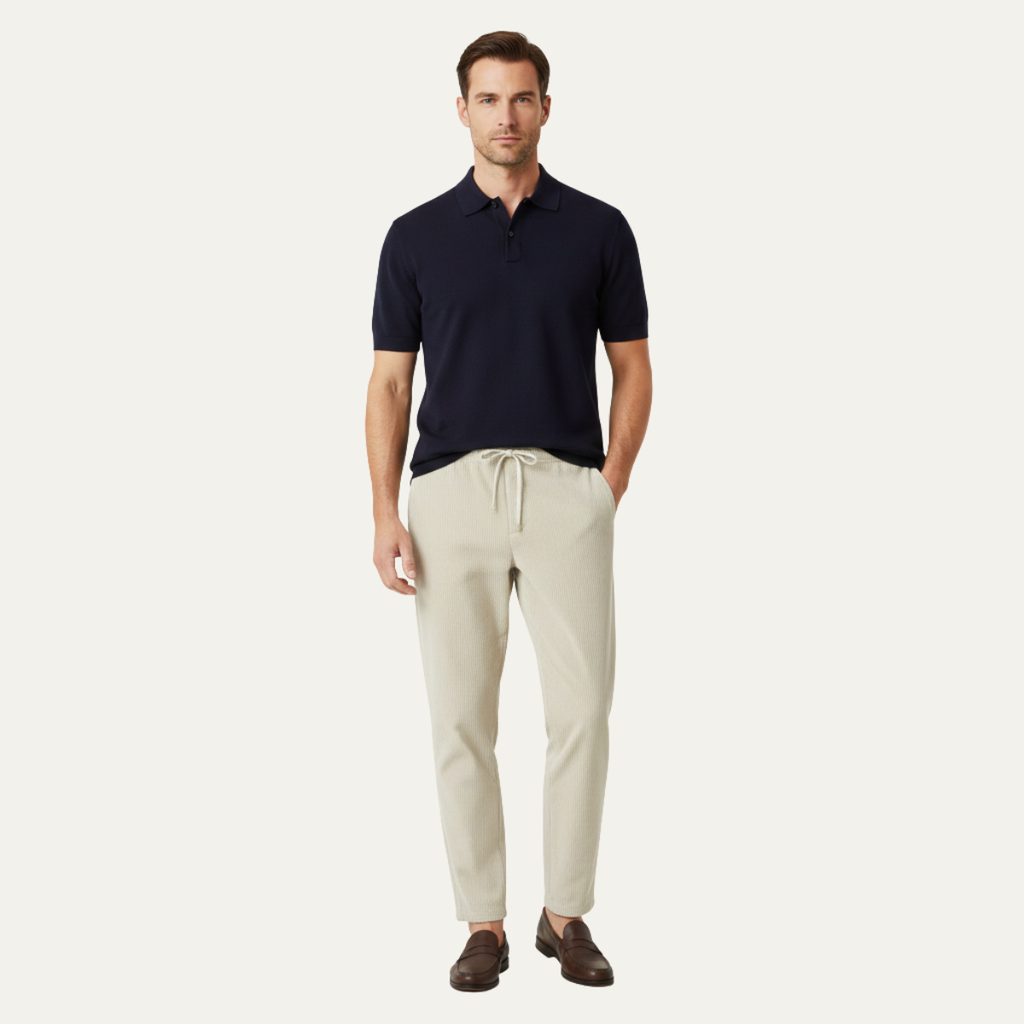 Dama Washington Rhys men's casual ribbed lounge pants cream - view 5