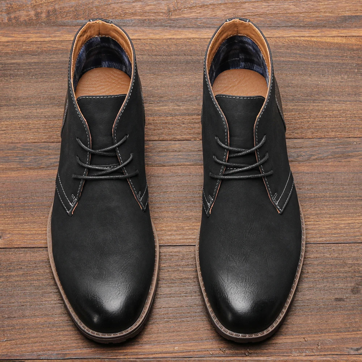 Rhys | Men's Leather Chukka Boot Brown Lace Up