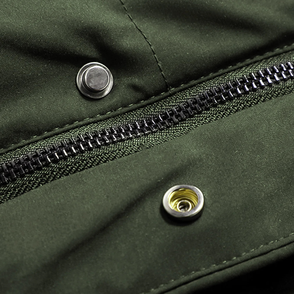 Axel | Men's Puffer Coat Olive Long Hooded Winter