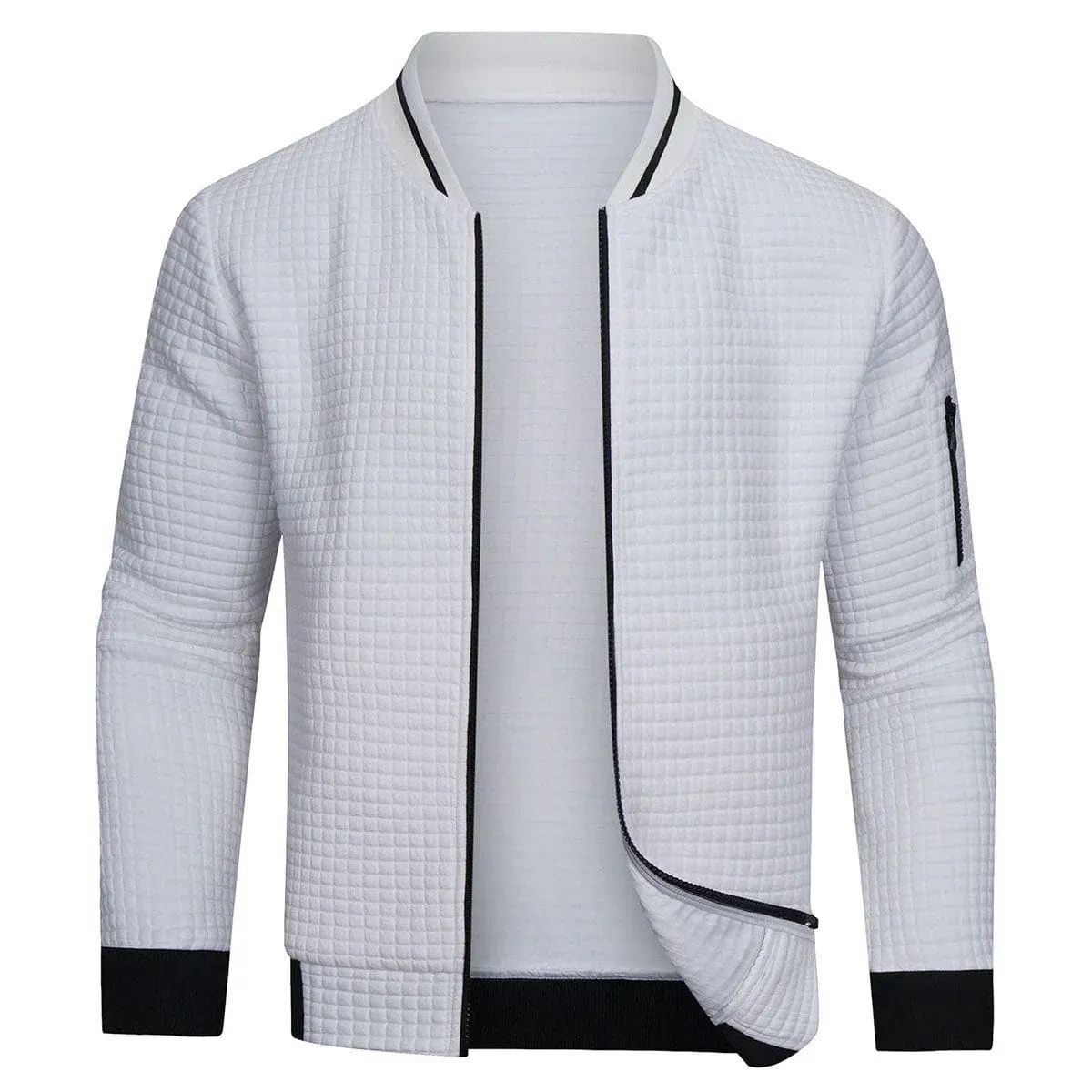 Nina | Men's Quilted Jacket Black Zip Up