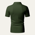 Dama Washington Ash men's textured polo shirt olive green short sleeve - view 8